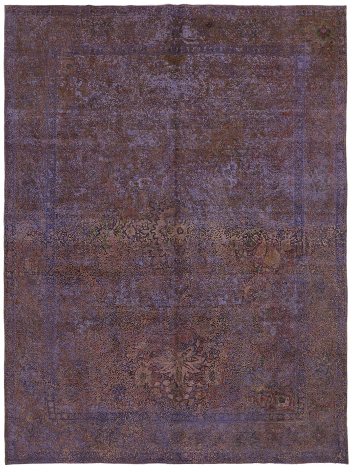 10x13 Purple Overdyed Large Area Rug - 44017