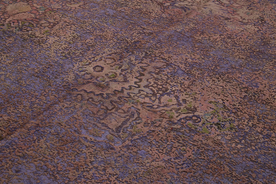 10x13 Purple Overdyed Large Area Rug - 44017