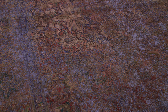 10x13 Purple Overdyed Large Area Rug - 44017