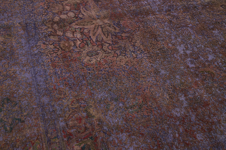 10x13 Purple Overdyed Large Area Rug - 44017