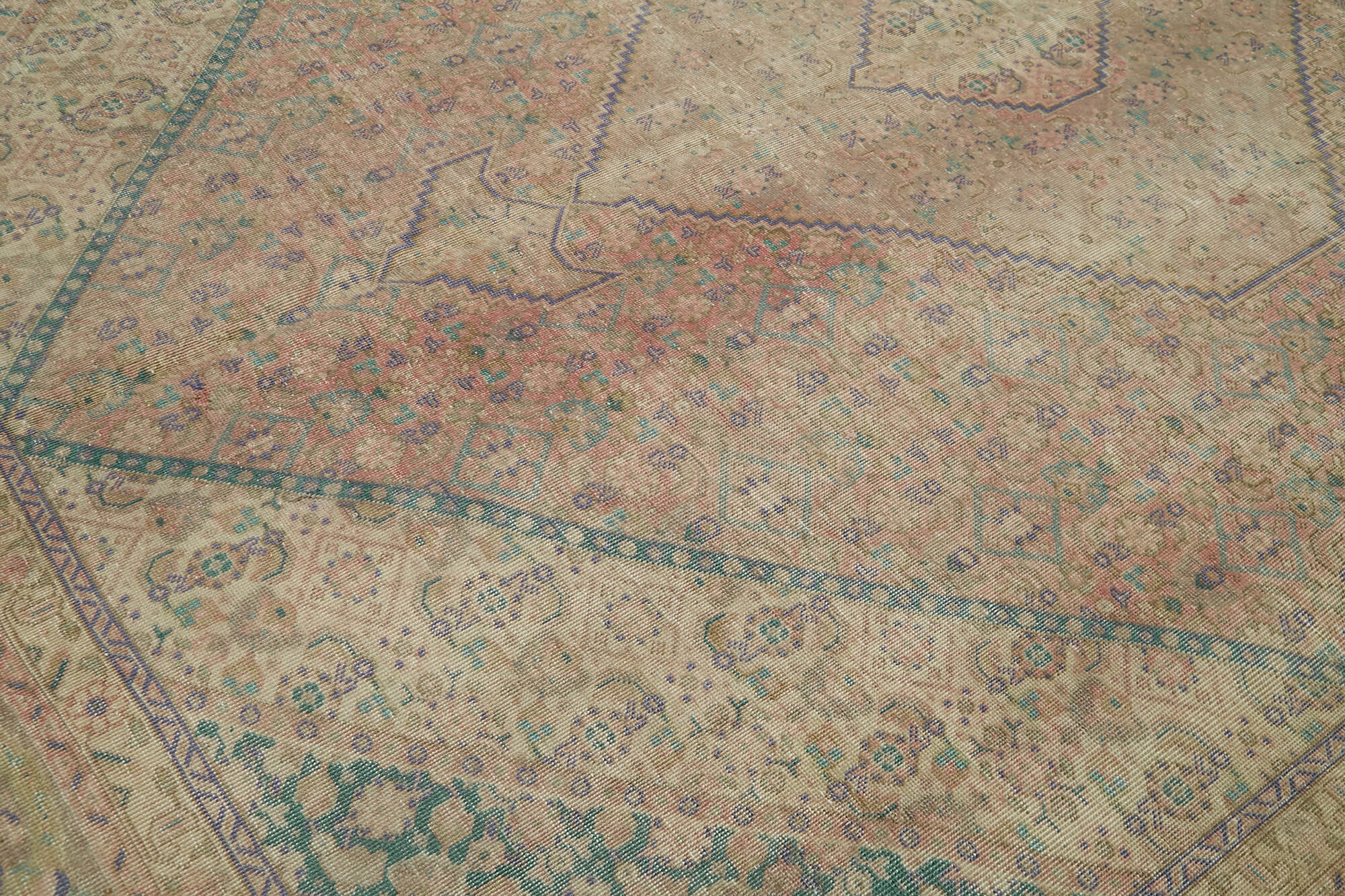 10x13 Beige Vintage Large Area Rug - 44021