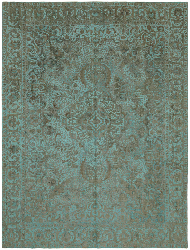 10x12 Turquoise Overdyed Large Area Rug - 44041