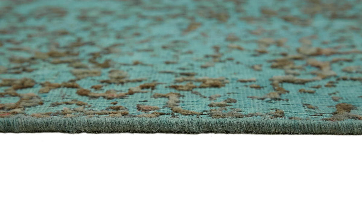 9x13 Turquoise Overdyed Large Area Rug - 44046