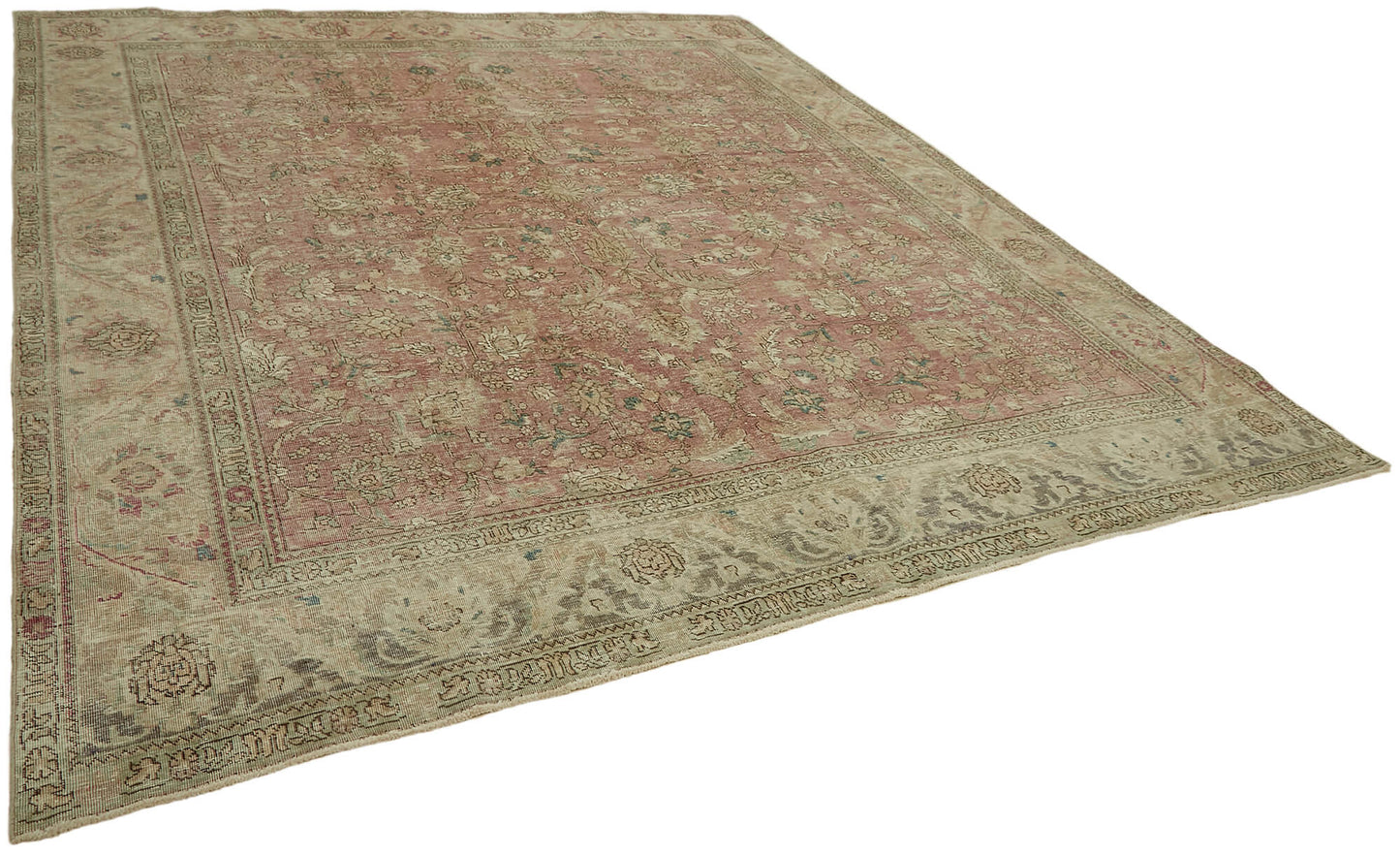 9x11 Beige Vintage Large Area Rug - 44118