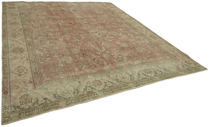 9x11 Beige Vintage Large Area Rug - 44118