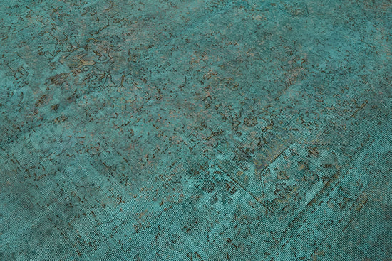9x12 Turquoise Overdyed Large Area Rug - 44122