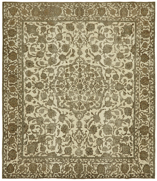 10x11 Beige Vintage Large Area Rug - 44131