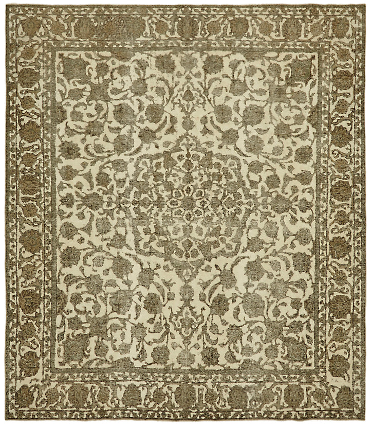 10x11 Beige Vintage Large Area Rug - 44131