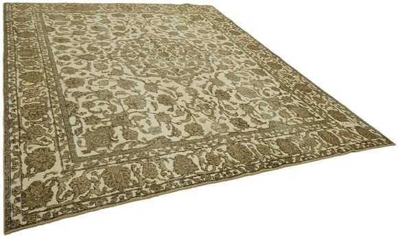 10x11 Beige Vintage Large Area Rug - 44131