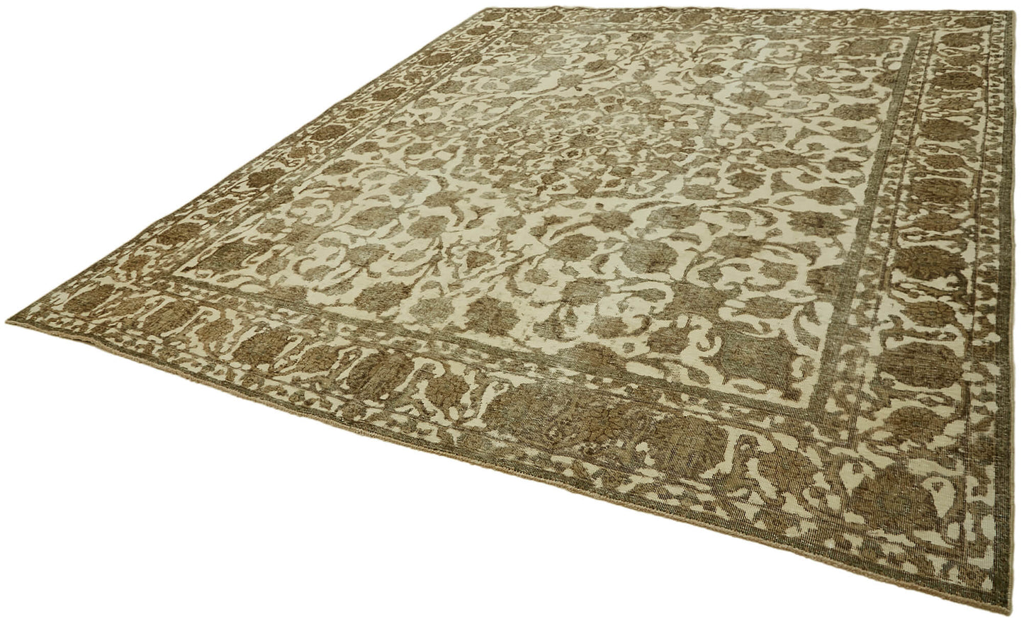 10x11 Beige Vintage Large Area Rug - 44131