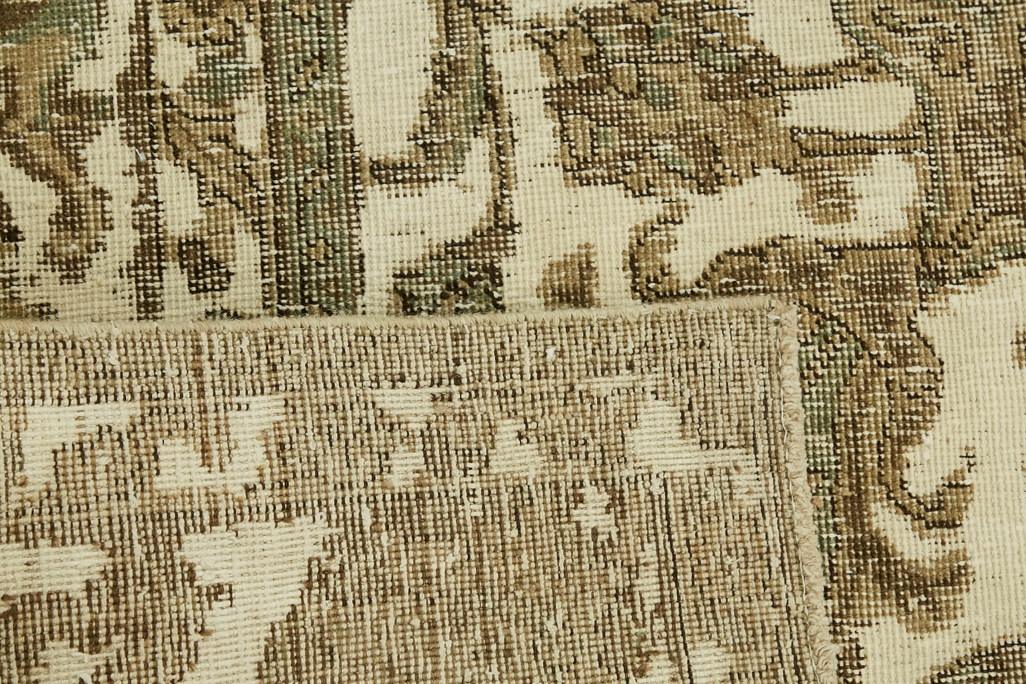 10x11 Beige Vintage Large Area Rug - 44131