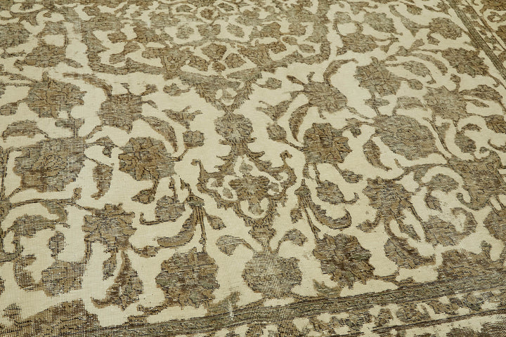 10x11 Beige Vintage Large Area Rug - 44131
