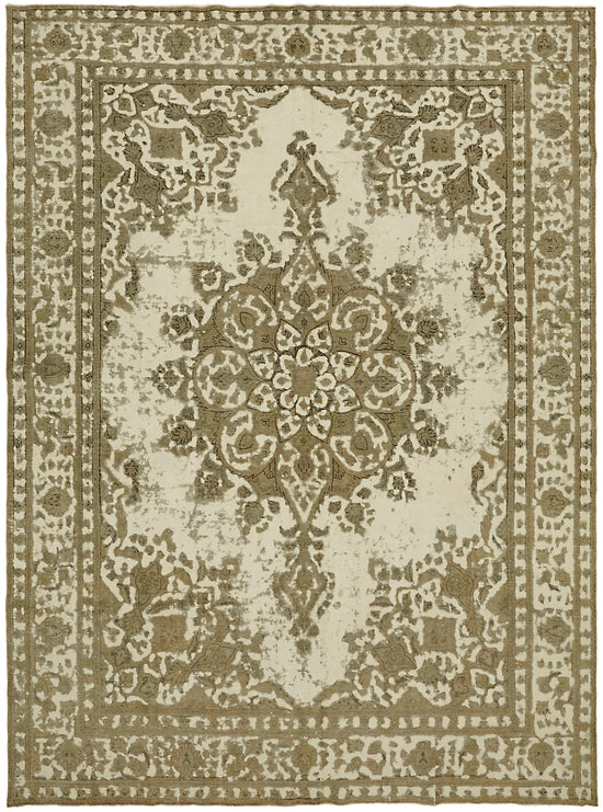 10x12 Beige Vintage Large Area Rug - 44147