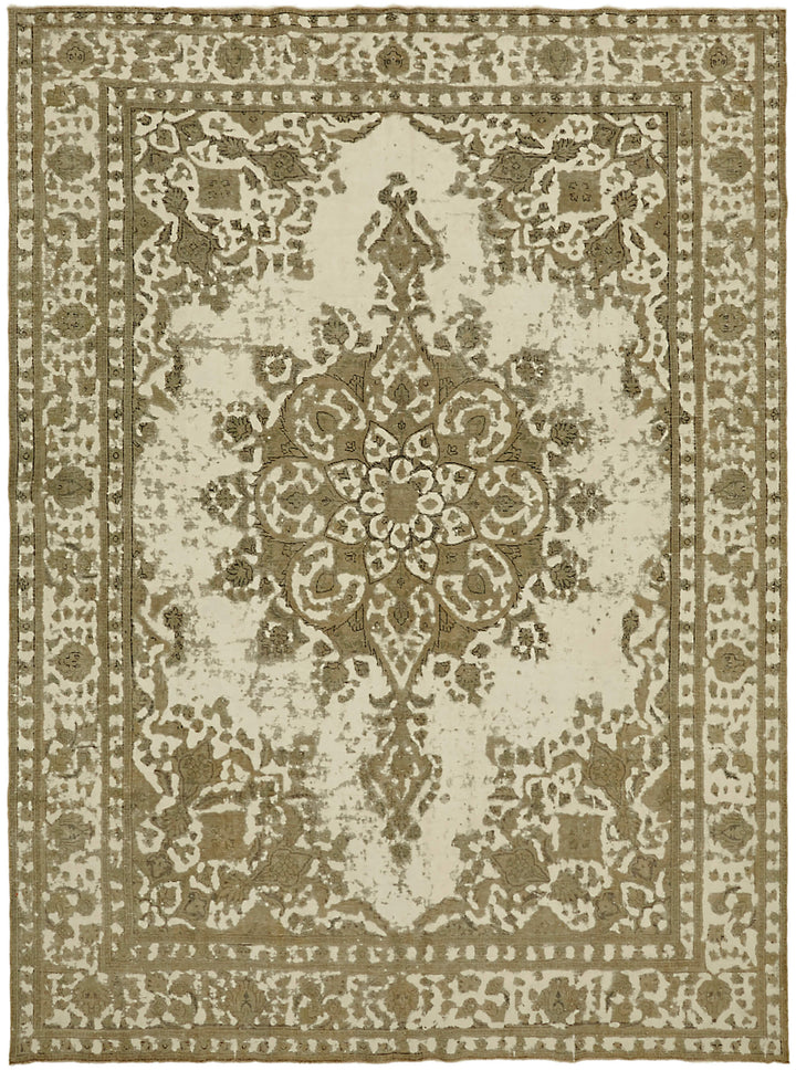 10x12 Beige Vintage Large Area Rug - 44147