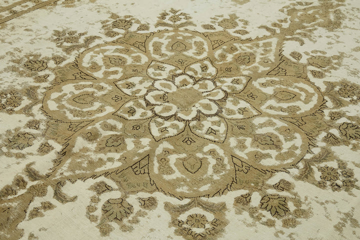 10x12 Beige Vintage Large Area Rug - 44147