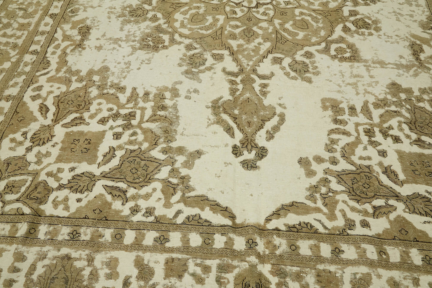 10x12 Beige Vintage Large Area Rug - 44147