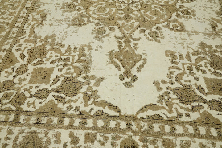 10x12 Beige Vintage Large Area Rug - 44147