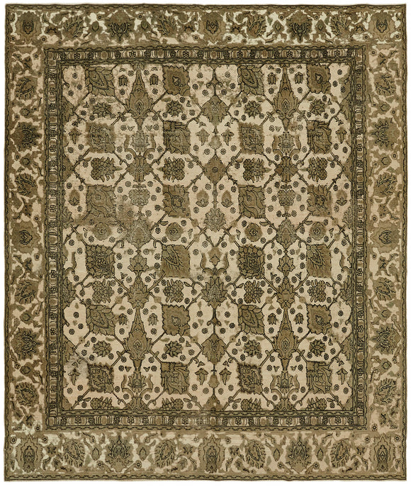9x10 Beige Vintage Large Area Rug - 44158