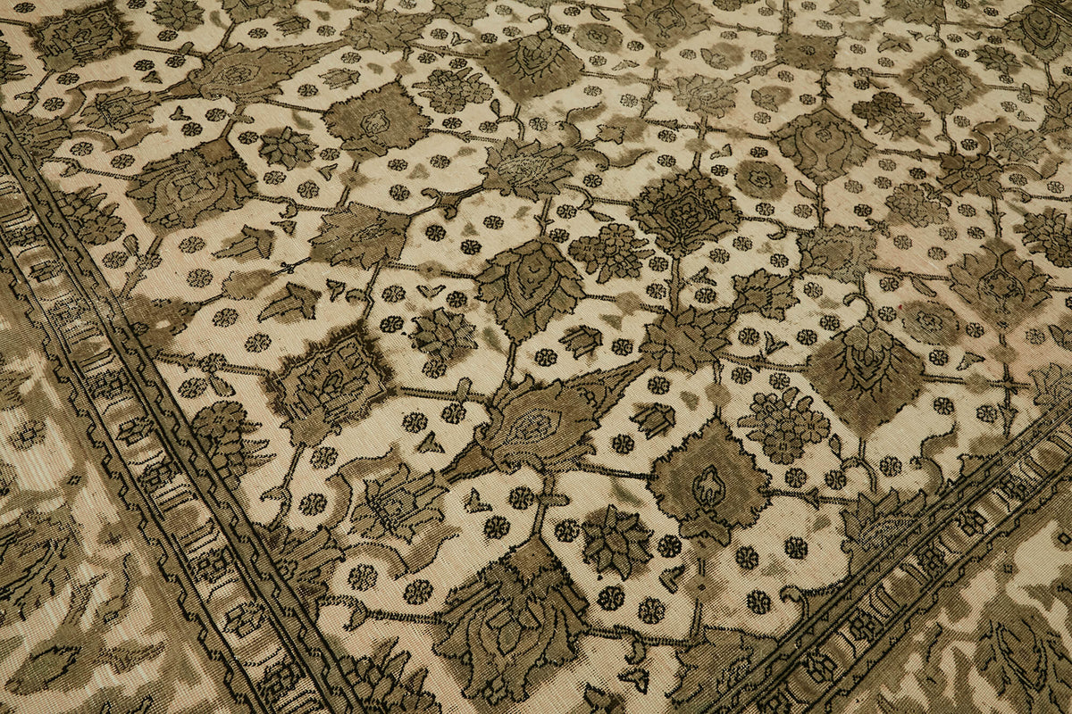 9x10 Beige Vintage Large Area Rug - 44158