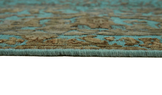 8x11 Turquoise Overdyed Large Area Rug - 44159