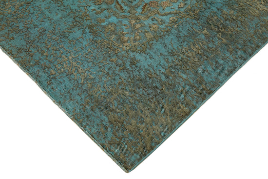 8x11 Turquoise Overdyed Large Area Rug - 44160