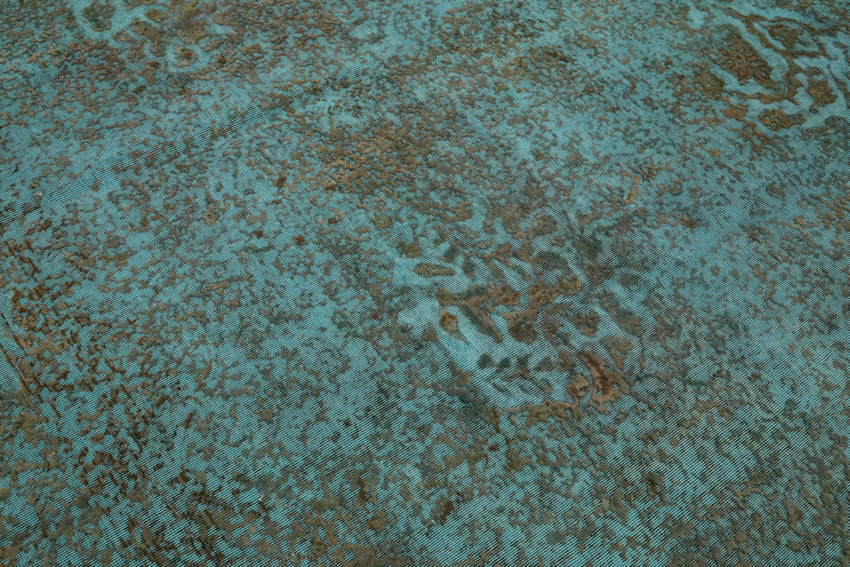 8x11 Turquoise Overdyed Large Area Rug - 44160