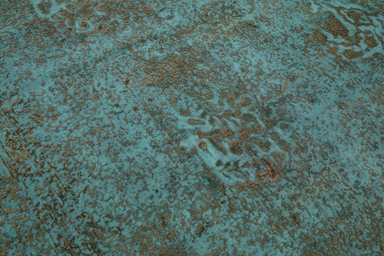 8x11 Turquoise Overdyed Large Area Rug - 44160