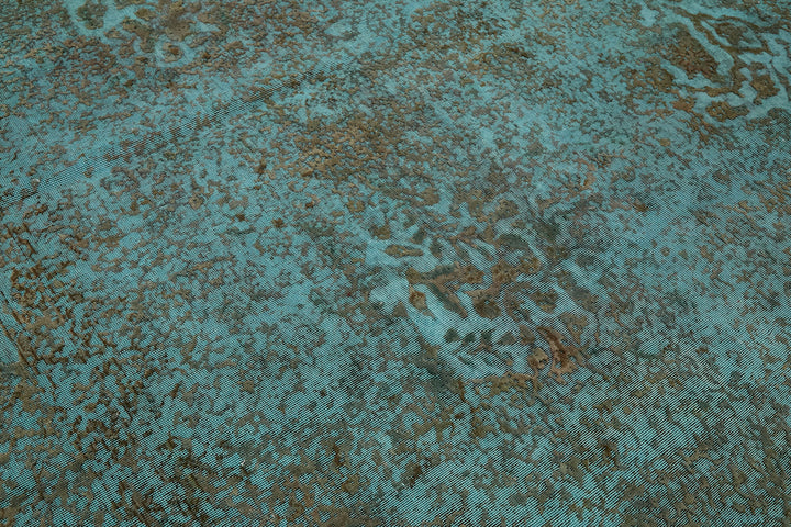 8x11 Turquoise Overdyed Large Area Rug - 44160