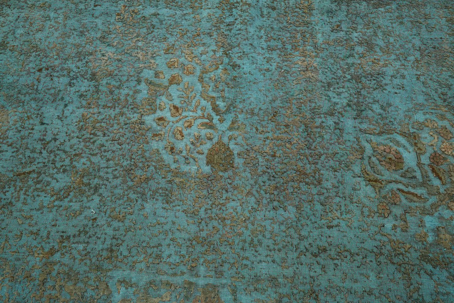 8x11 Turquoise Overdyed Large Area Rug - 44160