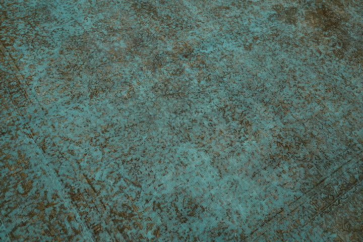 8x11 Turquoise Overdyed Large Area Rug - 44179