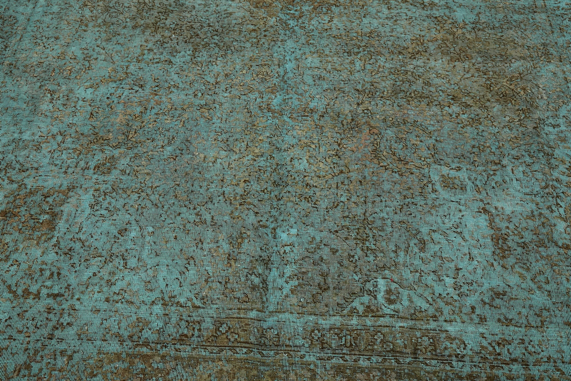 8x11 Turquoise Overdyed Large Area Rug - 44179