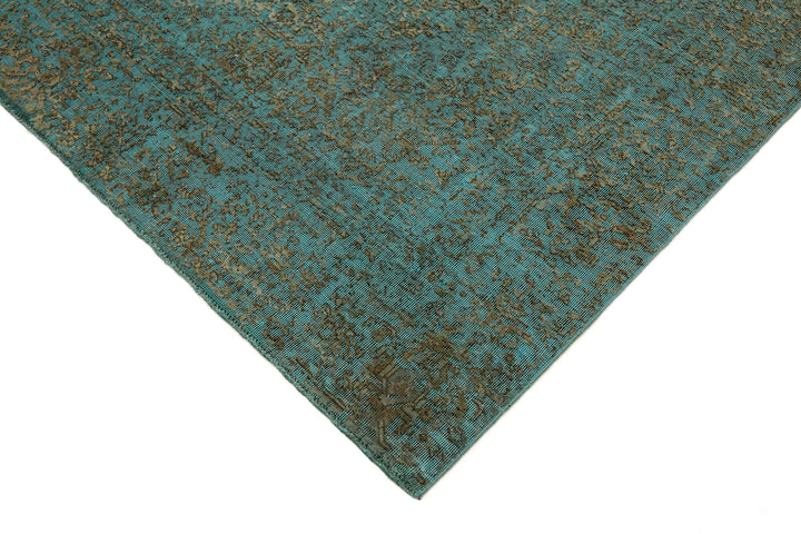 8x10 Turquoise Overdyed Large Area Rug - 44182