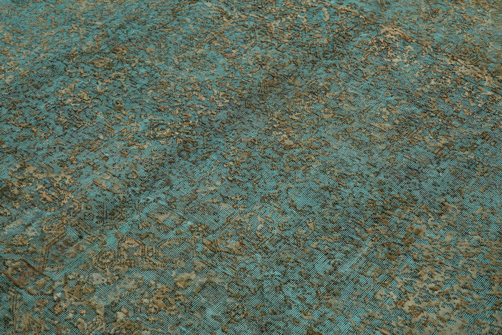 8x10 Turquoise Overdyed Large Area Rug - 44182