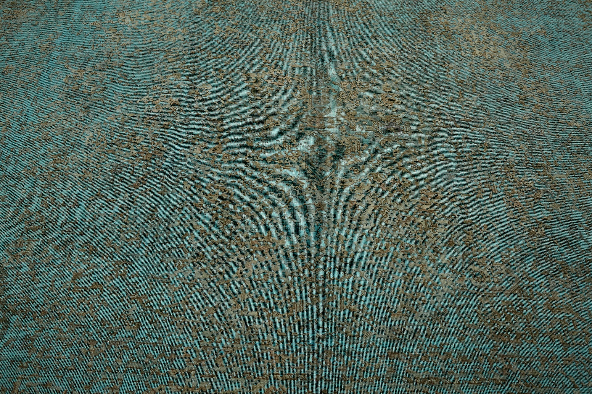 8x10 Turquoise Overdyed Large Area Rug - 44182