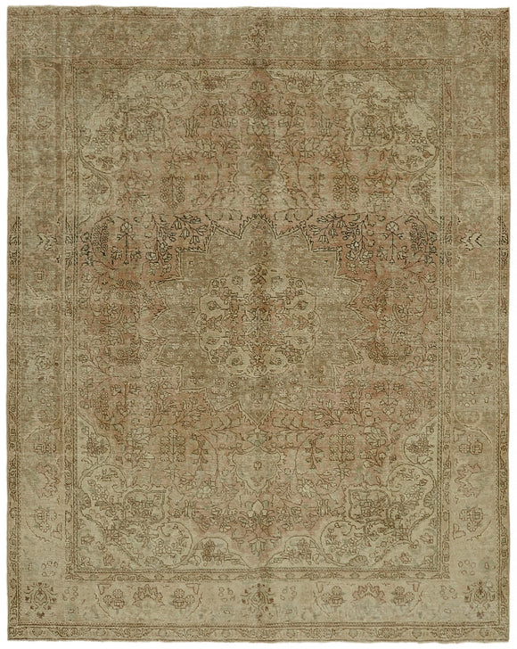 8x10 Beige Vintage Large Area Rug - 44195