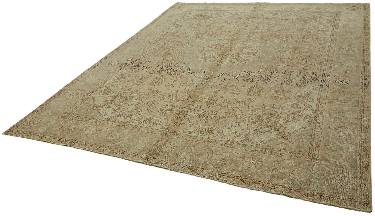 8x10 Beige Vintage Large Area Rug - 44195