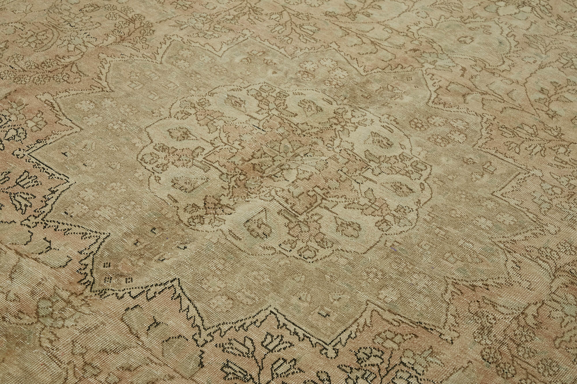 8x10 Beige Vintage Large Area Rug - 44195