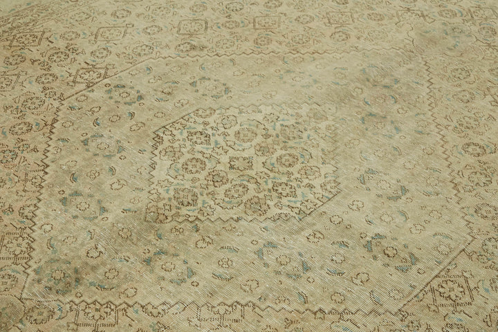 8x11 Beige Vintage Large Area Rug - 44277