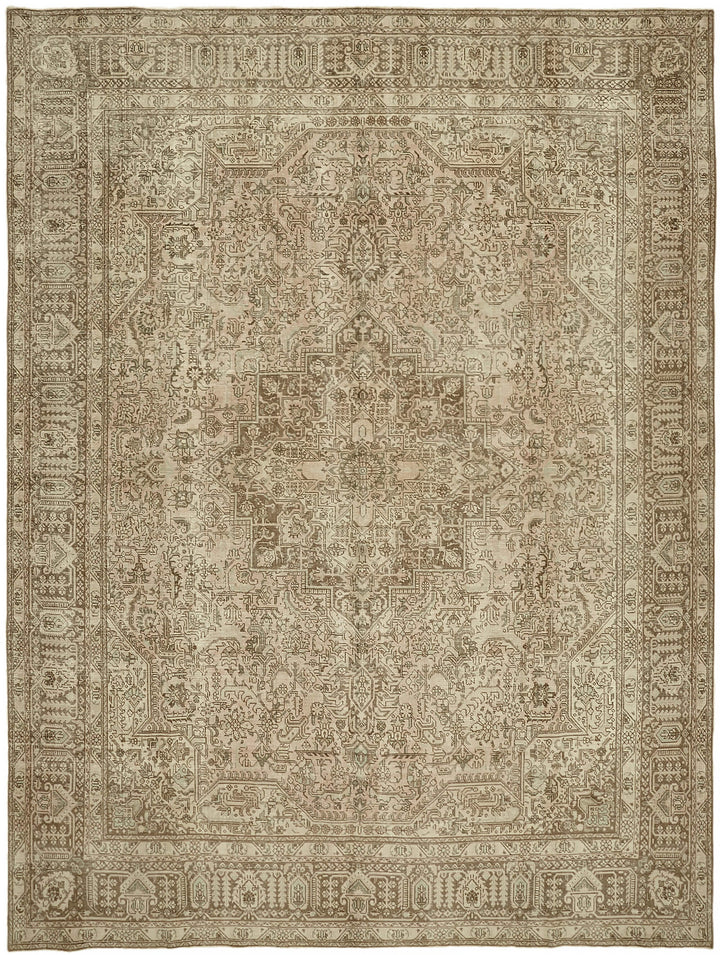10x13 Beige Vintage Large Area Rug - 44283