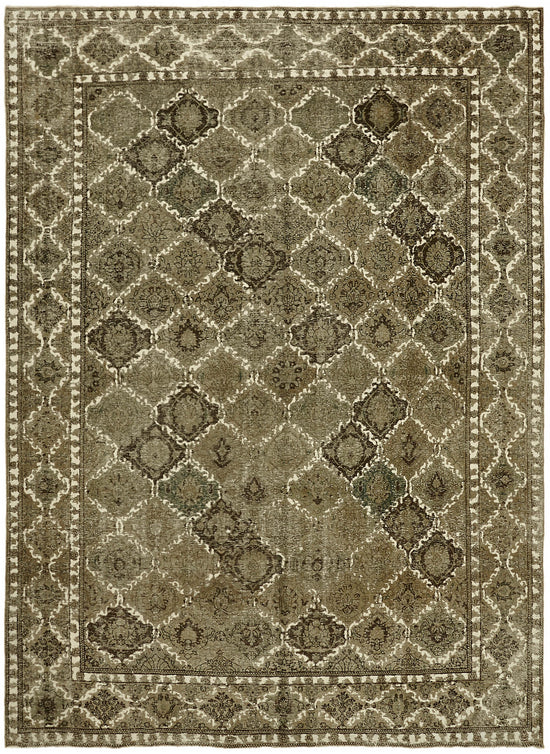 10x13 Beige Vintage Large Area Rug - 44303