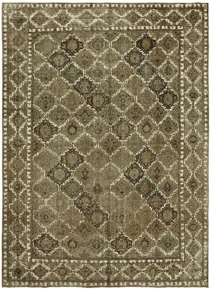 10x13 Beige Vintage Large Area Rug - 44303