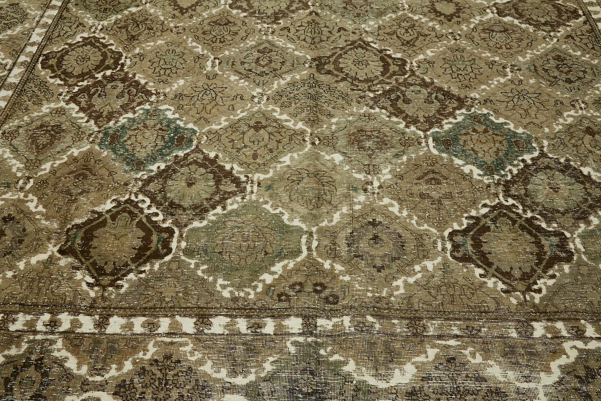 10x13 Beige Vintage Large Area Rug - 44303