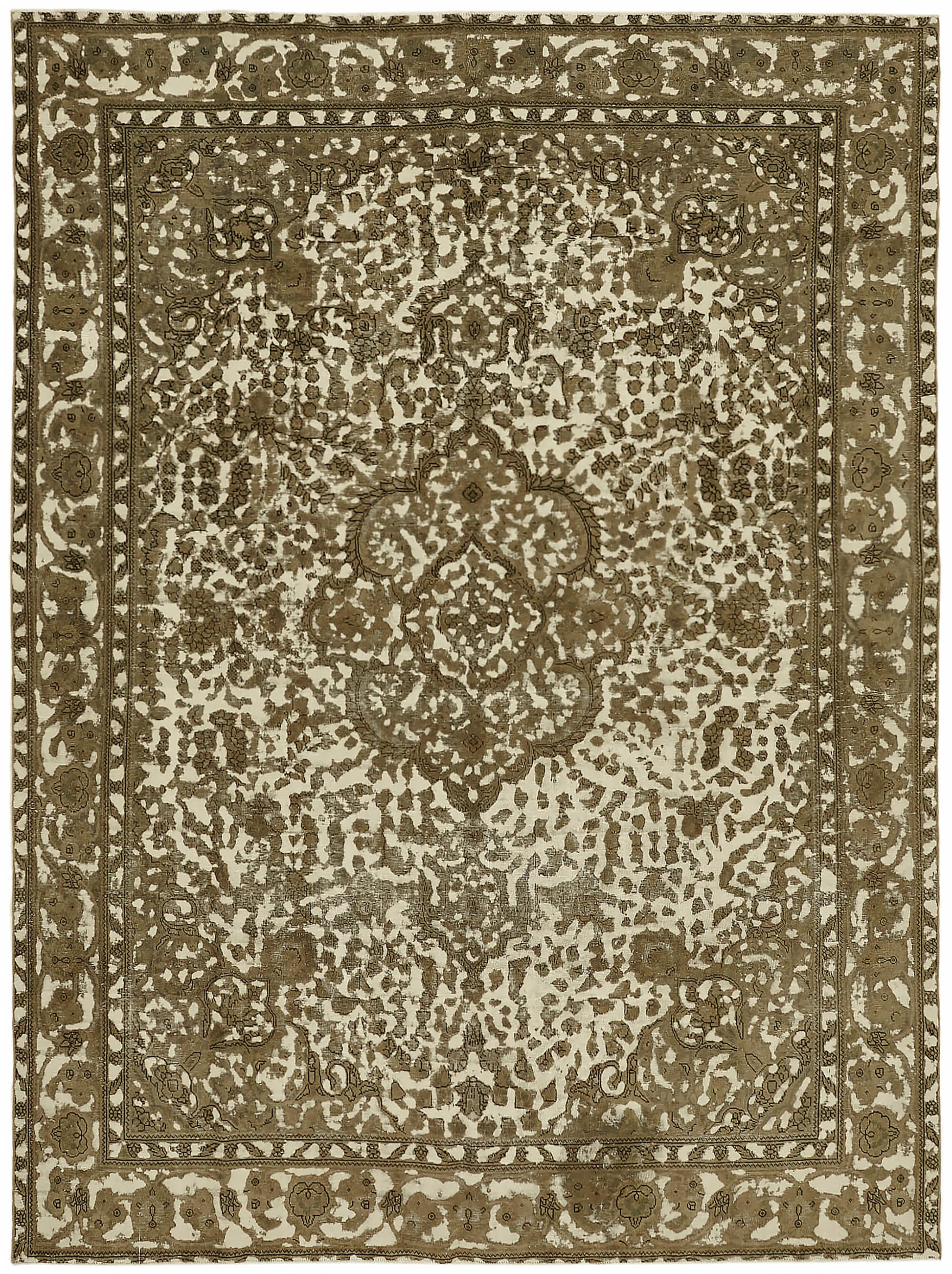 10x12 Beige Vintage Large Area Rug - 44310
