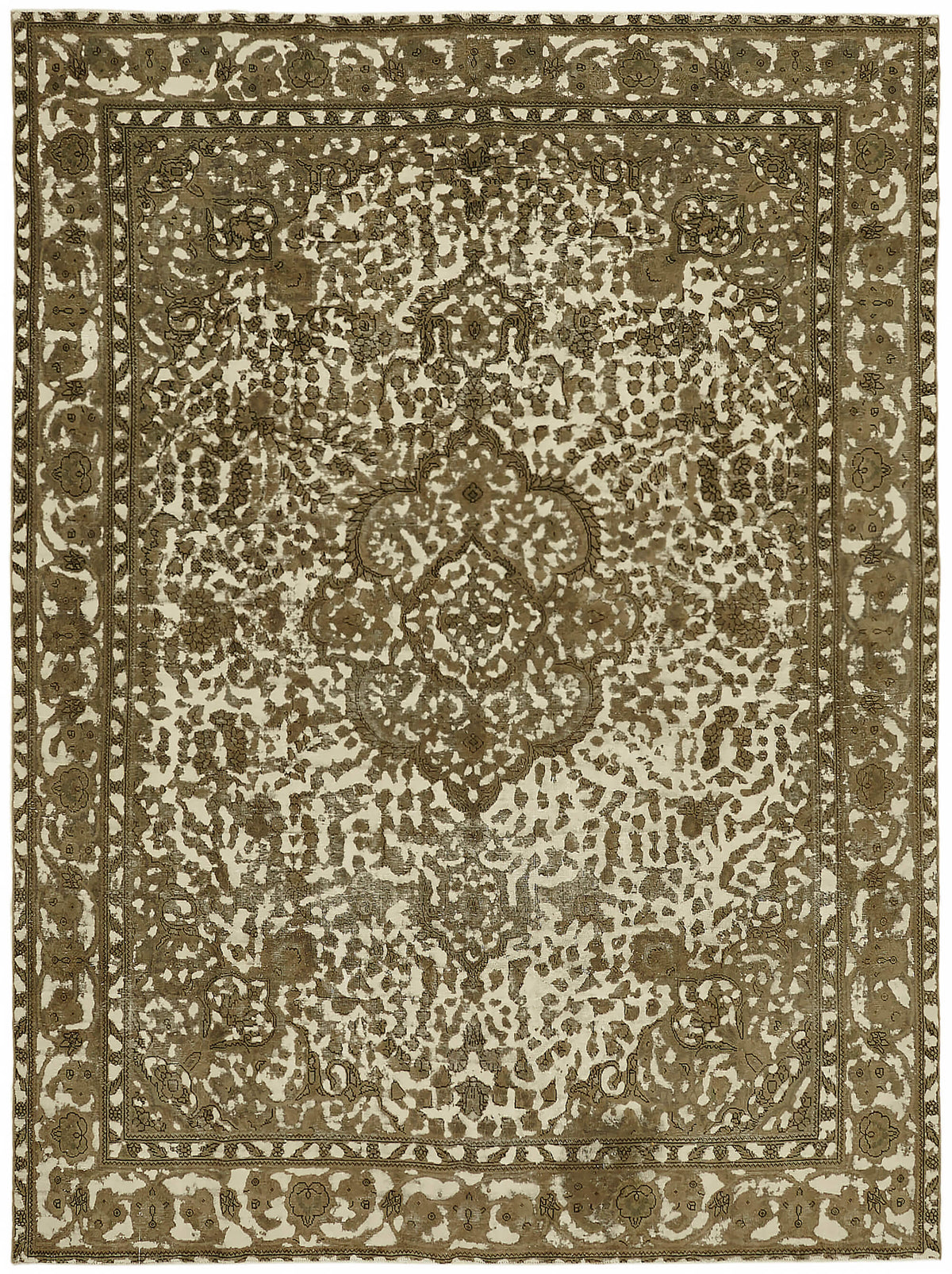 10x12 Beige Vintage Large Area Rug - 44310