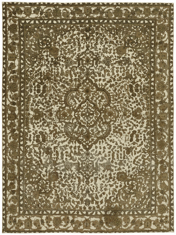 10x12 Beige Vintage Large Area Rug - 44310