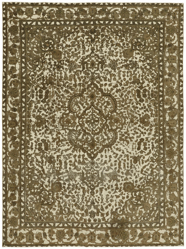 10x12 Beige Vintage Large Area Rug - 44310