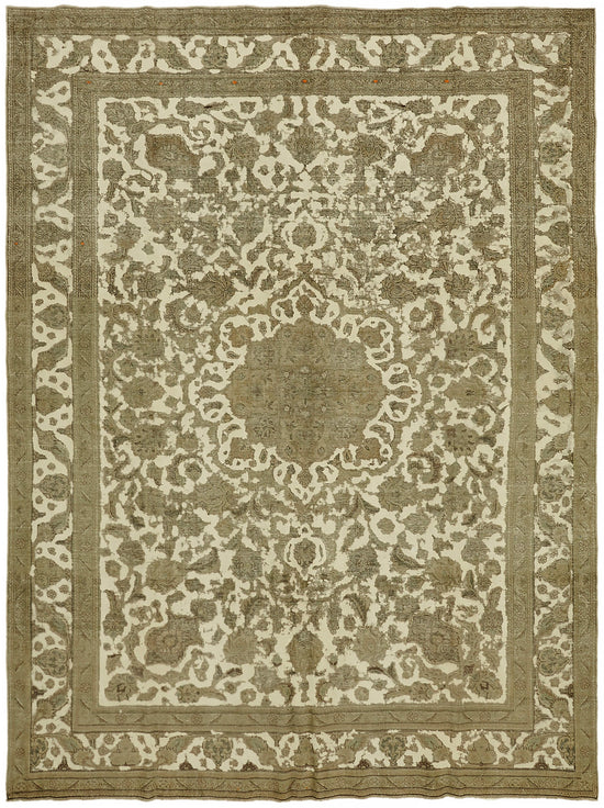 10x13 Beige Vintage Large Area Rug - 44311