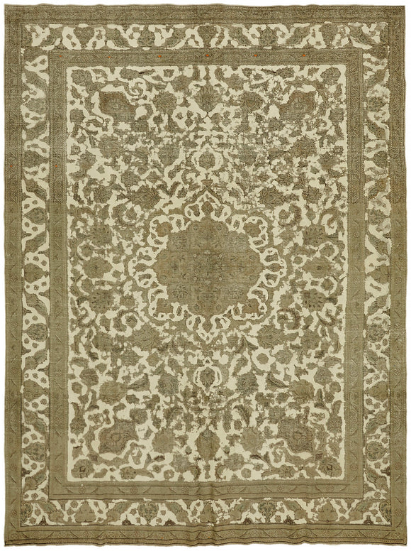 10x13 Beige Vintage Large Area Rug - 44311