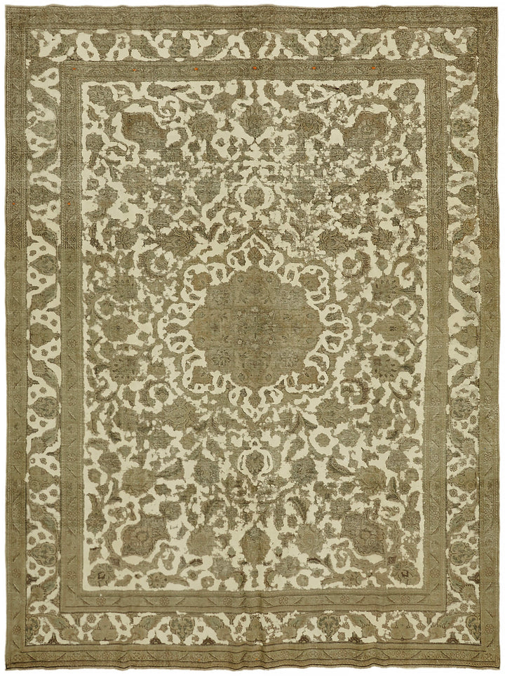 10x13 Beige Vintage Large Area Rug - 44311