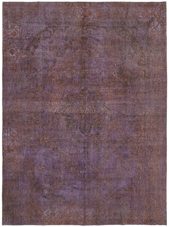 10x13 Purple Overdyed Large Area Rug - 44329